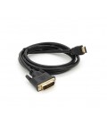 Кабель HDMI (папа)-DVI (папа) 1,5метра без оплетки круглый, Black, Пакет, Q150