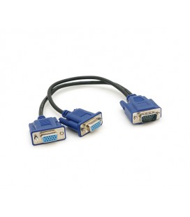 Разветвитель VGA 0,2m, male to 2*female (папа-2*мама), кулёк Q100