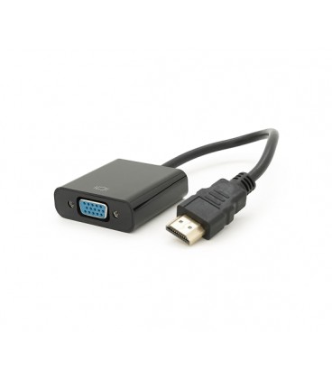 Конвертер HDMI (папа) на VGA(мама) 10cm, Black, 4K/2K, Пакет Q250