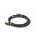Кабель VEGGIEG V--H203 HDMI-HDMI 4K Premium, 1.5m, v2,0, OD-4.0mm, круглый, Black, коннектор Black-Yellow, Пакет