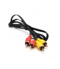 Кабель Audio-Video 2хRCA (папа) &gt, 2хRCA (папа), CCA, круглый, Black, 1,0 м, (Пакет)