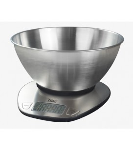 Электроные металические кухонные весы с чашей Zilan ZLN2960, silver