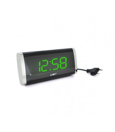Электронные часы VST-730, будильник, питание от кабеля 220V, Light Green Light