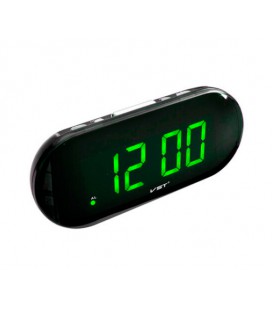 Электронные часы VST-717, будильник, питание от кабеля 220V, Light Green Light