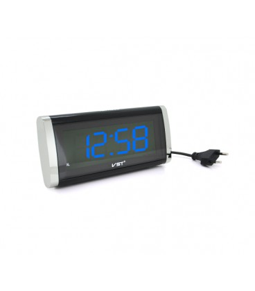 Электронные часы VST-730, будильник, питание от кабеля 220V, Blue Light