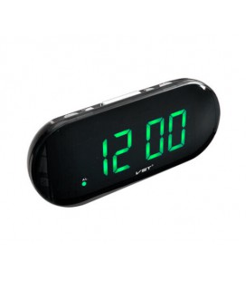Электронные часы VST-717, будильник, питание от кабеля 220V, Green Light