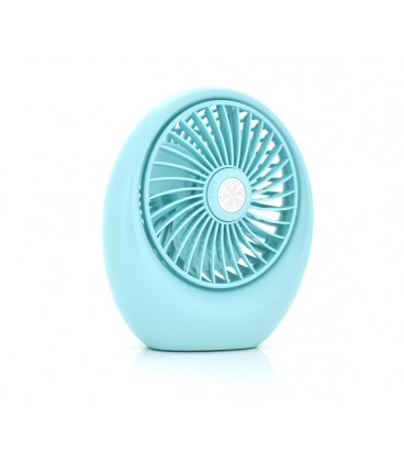 Портативний вентилятор на стол SQ1978A, встроенный аккумулятор, подсветка, Blue, Box
