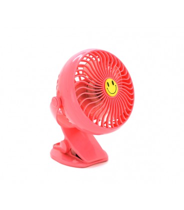 Портативный вентилятор GF-175 с прищепкой на стол, питание от 18650, USB кабель, Mix Color, Box