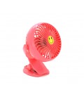 Портативный вентилятор GF-175 с прищепкой на стол, питание от 18650, USB кабель, Mix Color, Box