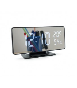 Электронные часы VST-888Y Зеркальный дисплей, с датчиком температуры и влажности, будильник, питание от кабеля USB, White