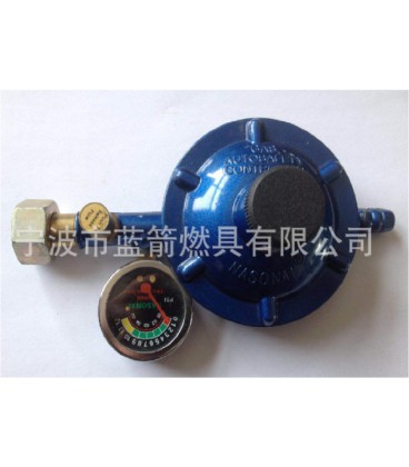Газовый регулятор/редуктор Ningbo LJ-055, с манометром, для газовых балонов, мембранный сильфонного типа однонаправленный, с рез