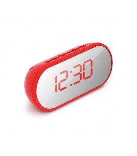 Электронные часы VST-712Y Зеркальный дисплей, будильник, питание от кабеля USB, Red