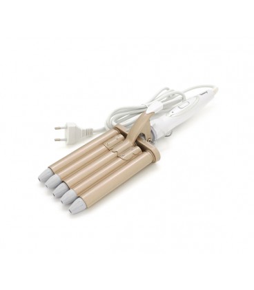 Плойка для волос Gemei GM-2932, тройная для завивки волос с зажимом, Box