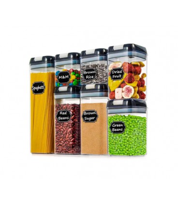 Набор контейнеров для еды, 7 емкостей для круп и специй