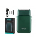 Электробритва VGR V-390 GREEN, шейвер, выдвижной триммер, Box