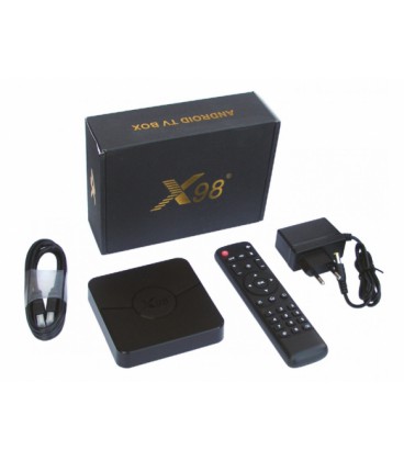 Медиа приставка X98-PLUS 2/16 (Android 11) ОЗУ 2 Гб, 16Гб встроенной памяти, проессор Amlogic S905W2, поддержка 4K, Wi-Fi 5 (2,4