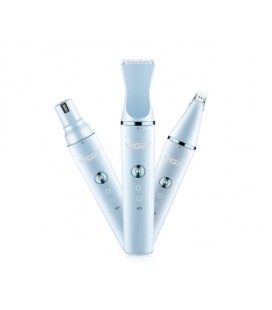 Аккумуляторная машинка для стрижки животных VGR 3 в 1 V-205, 3 насадки, Box