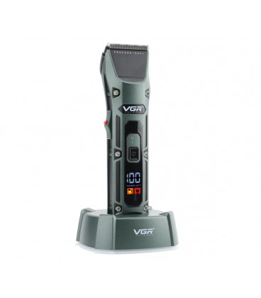 Аккумуляторная машинка для стрижки VGR V-696, 4 насадки, LED display, Box