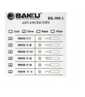 Жало для паяльника BAKKU BK-900M-T-D,silver, 4*6,3mm, медь, гальваническое покрытие, высокая теплопроводность, быстрый нагрев, с