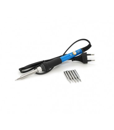 Электрический паяльник 220V/60Вт с регулятором температуры , набор жало для паяльника 5шт