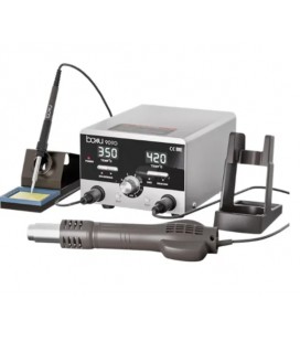 Паяльная станция BAKU BA-909D, 2в1, цифровая индикация, паяльник/паяльний фен с блоком регулировки, Box