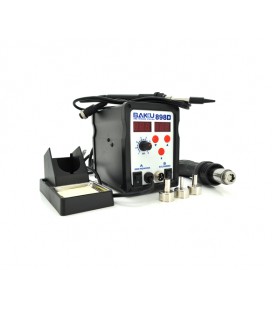 Паяльная станция BAKKU BK-898D цифровая индикация,паяльник + фен (260*170*157) 2,28 кг