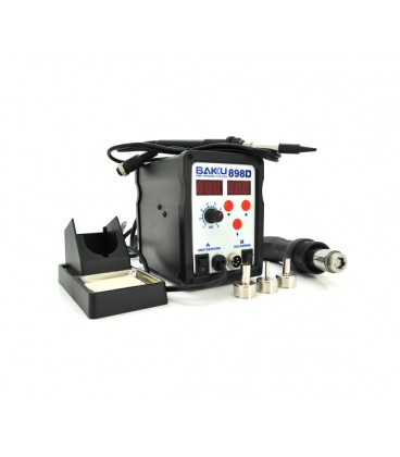 Паяльная станция BAKKU BK-898D цифровая индикация,паяльник + фен (260*170*157) 2,28 кг