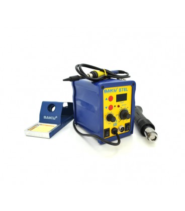 Паяльная станция BAKKU BK-878L цифровая индикация, фен, паяльник (260*165*173) 2,27 кг