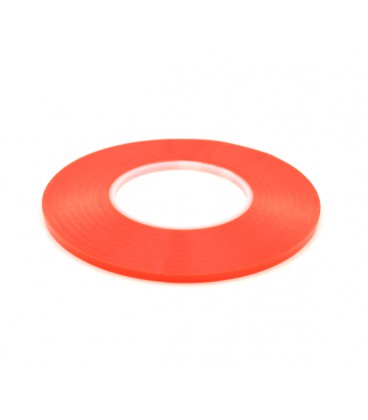 Скотч двусторонний 3M длина 50м, ширина 5мм красный