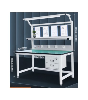 Антистатический лабораторный стол 150*75*180cm с розетками