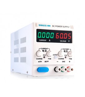 Регулируемый источник питания DINGCE DC-10060D, in: 220V, out: 0-100V/0-60A/6000W, 125*260*160мм