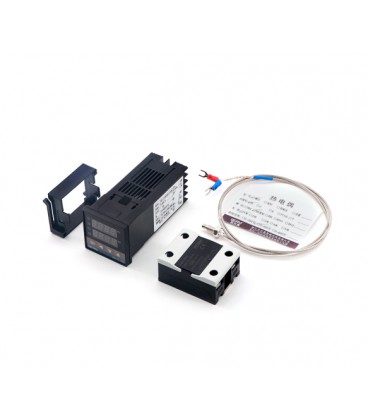 Контроллер температуры + твердотельное реле REX-C100FK07-V*AN+BRM-40DA+M6