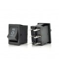 Переключатель ON-OFF KCD2-213, 250VAC / 6A, 6 контактов, Black, Q100