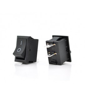 Переключатель ON-OFF KCD1-101, 250VAC/6A, 2 контакта, Black, Q200