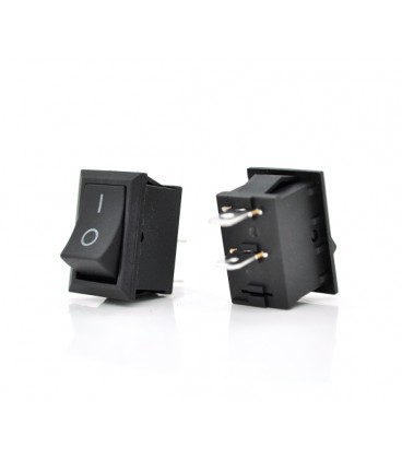 Переключатель ON-OFF KCD1-101, 250VAC/6A, 2 контакта, Black, Q200