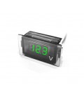 Цифровой вольтметр DY-G, диапазон измерений 12 -24V, 49x18x26 mm, Green