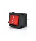 Переключатель ON-OFF KCD1-104, 250VAC/6A, 4 контакта, RED, Q100
