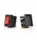 Переключатель ON-ON KCD1-102N, 250VAC/6A, 3 контакта, Red, Q100