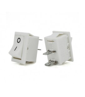 Переключатель ON-OFF KCD1-101, 250VAC / 6A, 2 контакта, White, Q200
