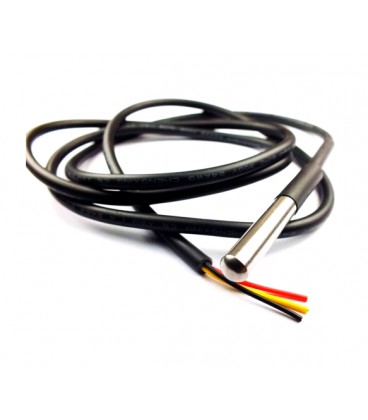 Датчик температуры DS18B20 под пайку, длина кабеля 1,0м Q25