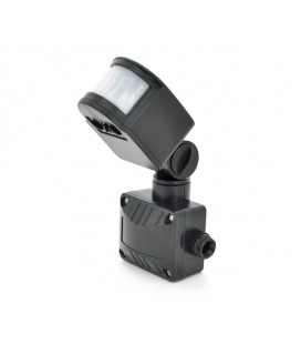 Датчик движения PIR , 180°, расстояние макс. 12м, 220V, макс. нагрузка 100Вт, Black