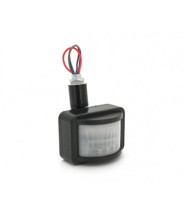 Датчик движения, 180°, расстояние макс. 12м, 220V, макс. нагрузка 100Вт, Black