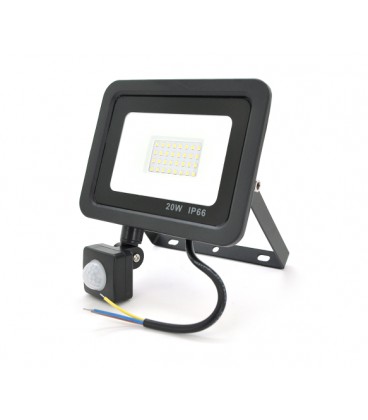 Прожектор LED c датчиком движения Ritar ZB-PGGY-20W, 20W, SMD2835, IP65, 1600Lm, 6500K (100%), Ra&gt,70, 113*106.5*40mm, Black