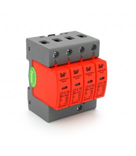 Фотогальванічний захист від перенапруги змінного струму CT-C DAS1-40 4P 20KA-40KA, трифазна, Q50