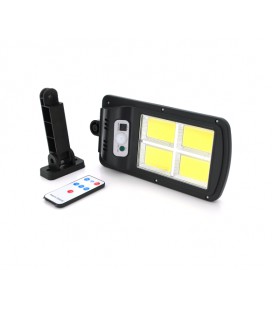 Уличный фонарь W756/4 на солнечной батарее с пультом, 3 режима, корпус пластик, встроенный аккум 1000mAh, ip65, 15W, Black, Box