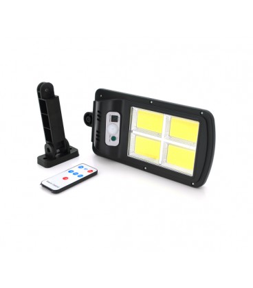 Уличный фонарь W756/4 на солнечной батарее с пультом, 3 режима, корпус пластик, встроенный аккум 1000mAh, ip65, 15W, Black, Box
