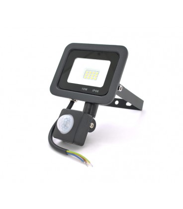 Прожектор LED c датчиком движения Ritar ZB-PGGY-10W, 10W, SMD2835, IP65, 800Lm, 6500K (100%), Ra&gt,70, 104*91.5*40mm, Black