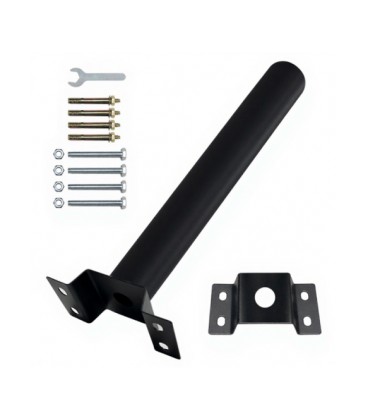 Кронштейн для уличного светильника ZS-58, 48/58*400мм , крепления в комплекте, черный