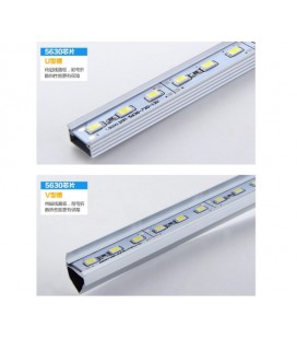 Лента светодиодная 5630 аллюминиевая, на жесткой основе, 12V, 6500K, 72LED, WhiteCold, цена за метр