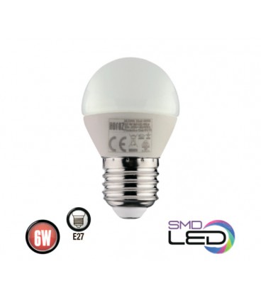 Лампа шаровая ELITE SMD LED 6W 4200K Е27 480Lm 175-250V